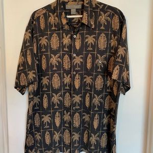 Tori Richard Honolulu Mens Large Short Sleeve Shirt Silk